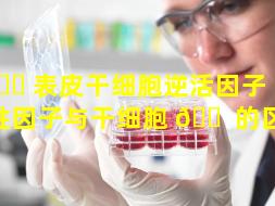 🍀 表皮干细胞逆活因子（细胞活性因子与干细胞 🐠 的区别）